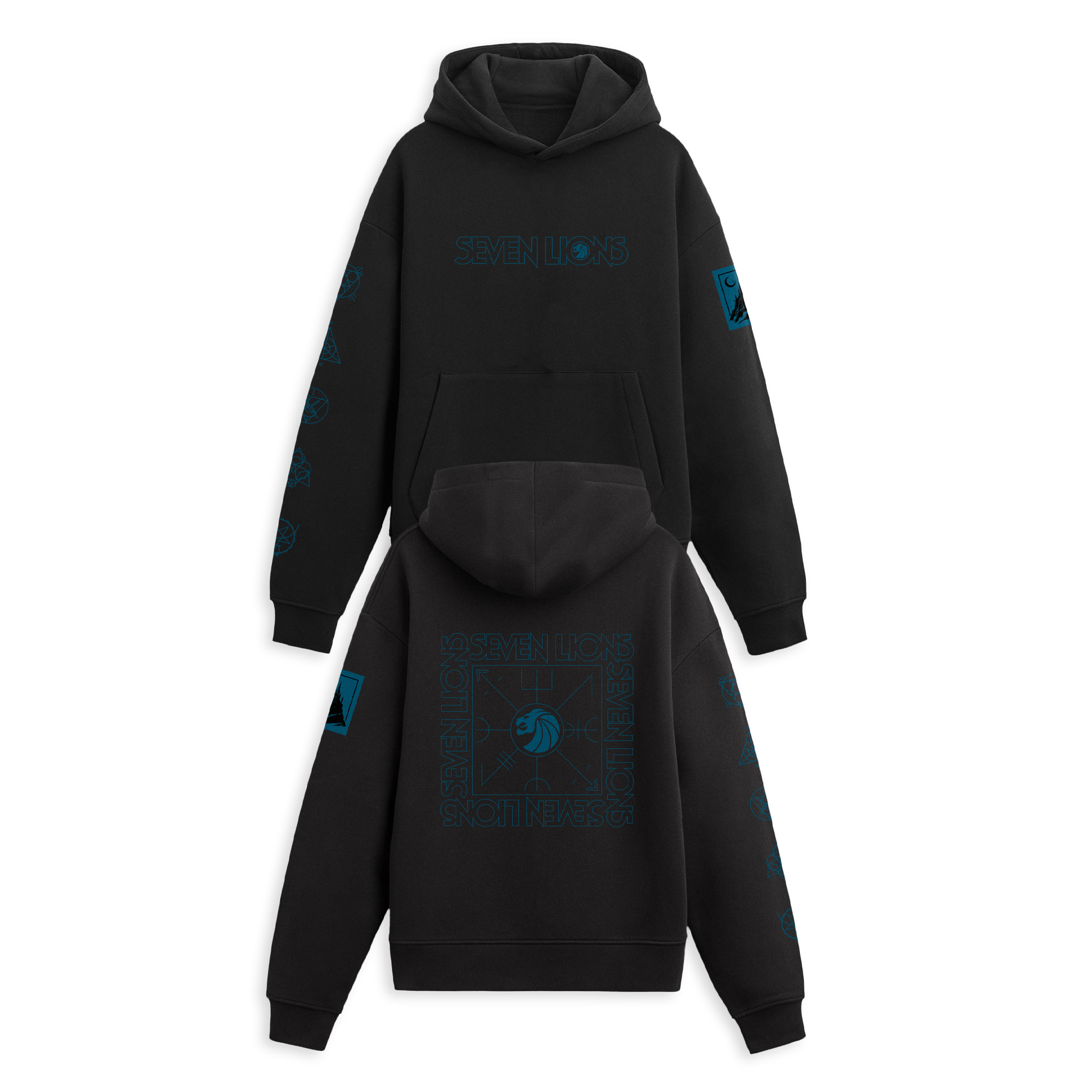 SEVEN LIONS CRESCENT MOON HEAVYWEIGHT HOODIE