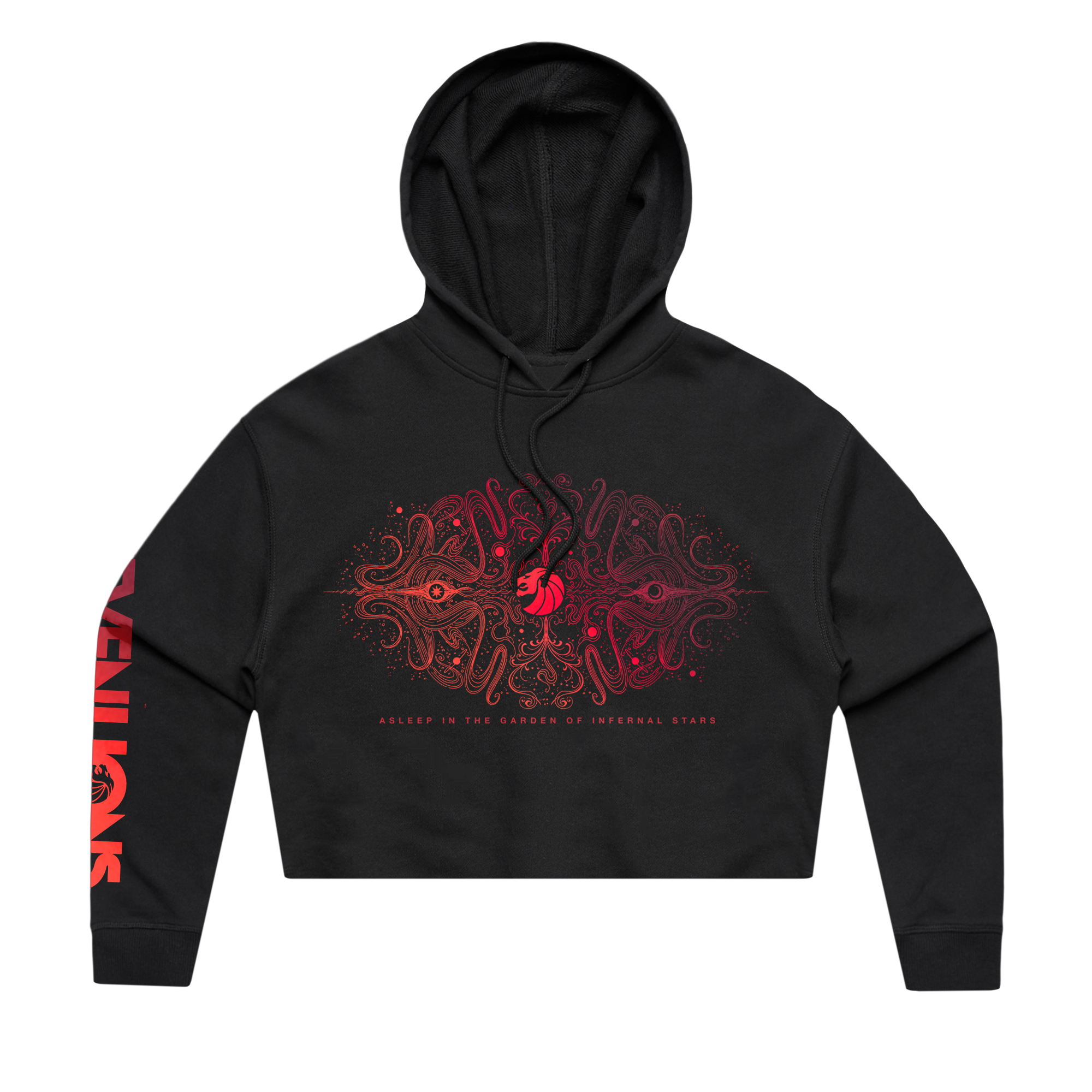 SEVEN LIONS - ASLEEP IN THE GARDEN CROP HOODIE (pre order)