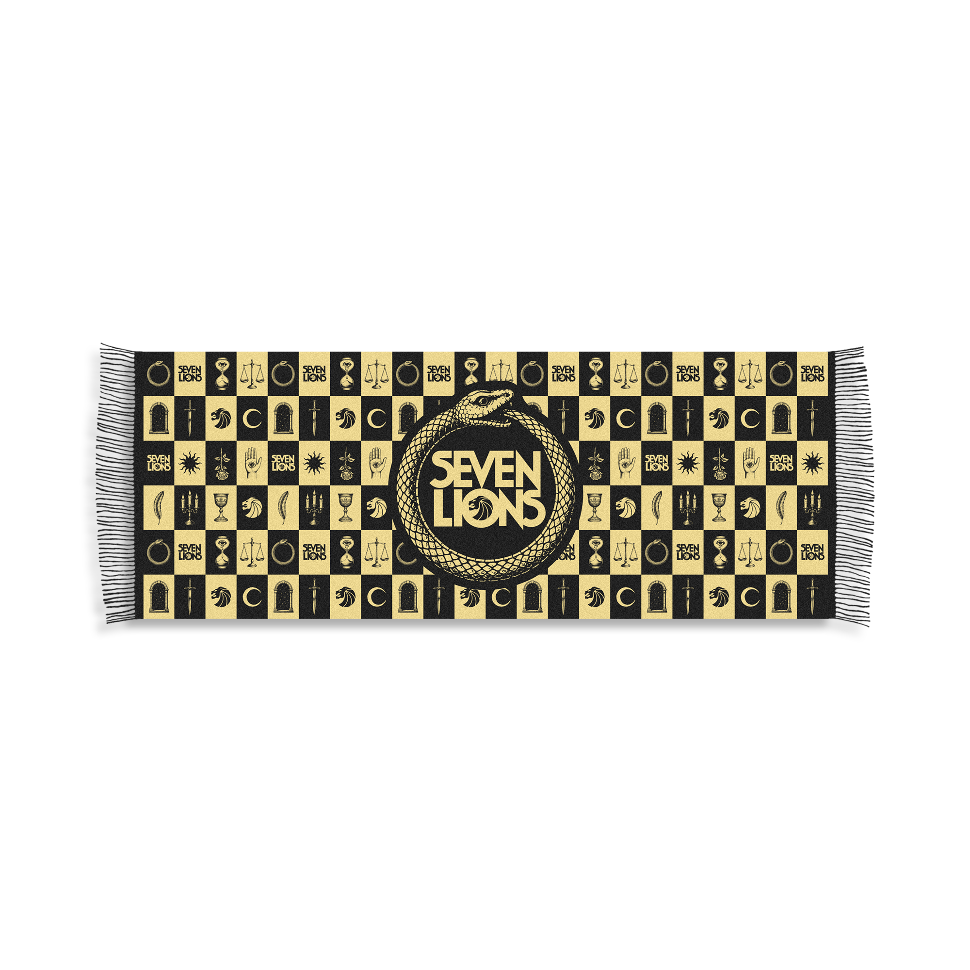 SEVEN LIONS - CHECKERED PASHMINA