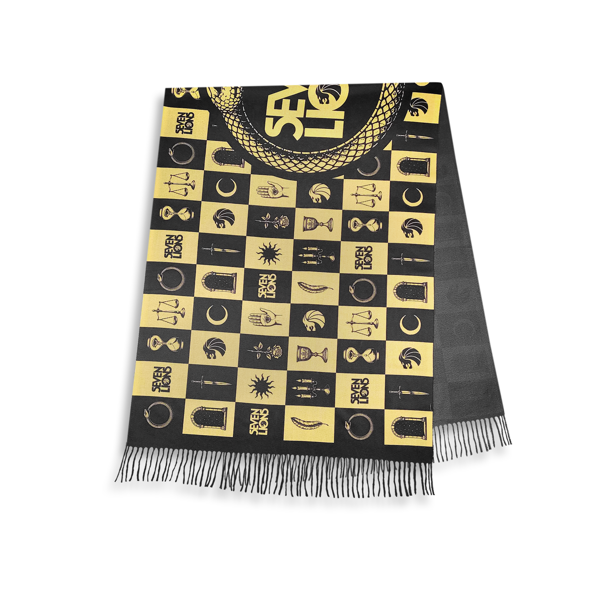 SEVEN LIONS - CHECKERED PASHMINA