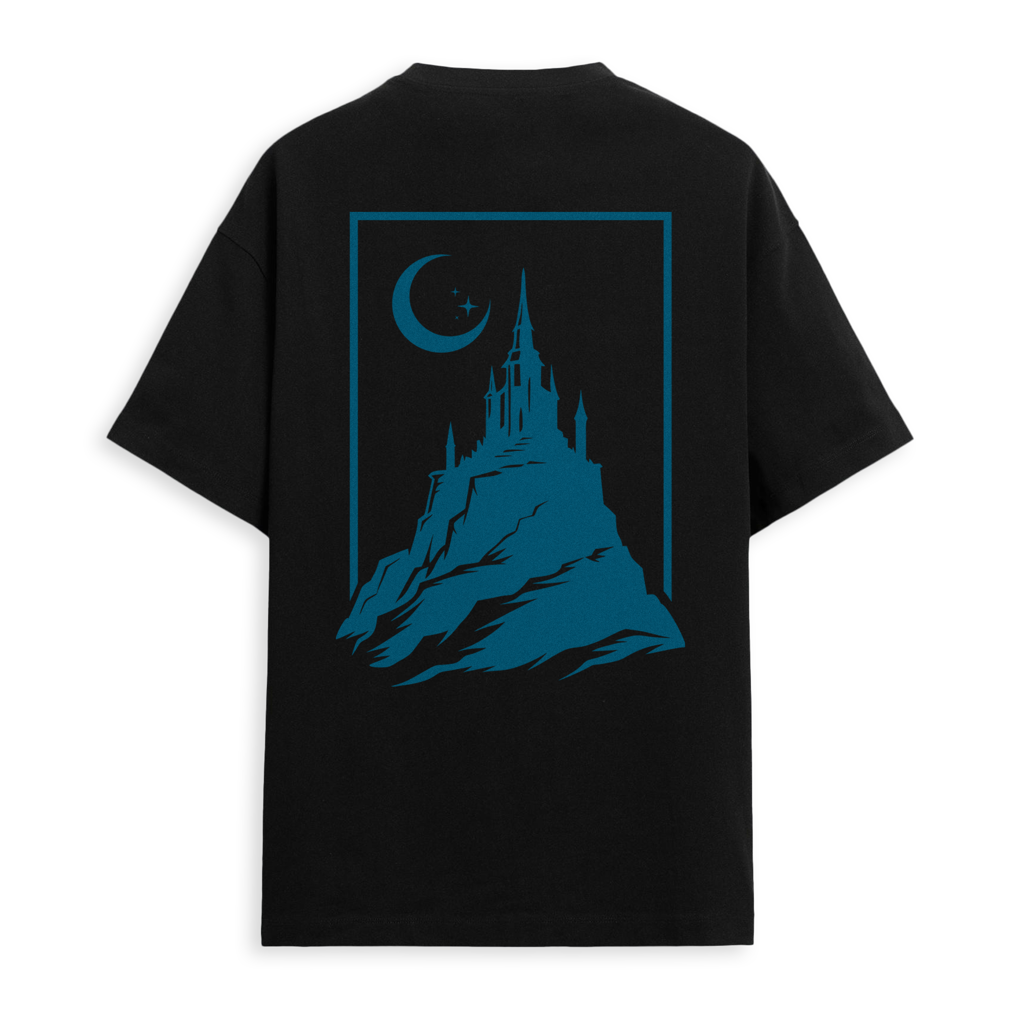 SEVEN LIONS CRESCENT MOON TEE - BLACK