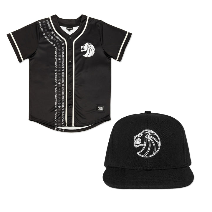 Black Staple Baseball Jersey + Snapback Bundle